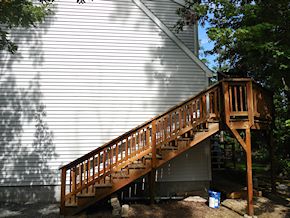 after cleaning the deck
