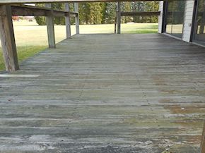 deck in need of cleaning