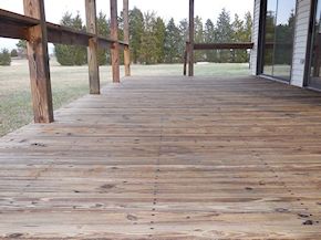 after cleaning the deck