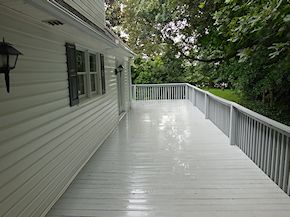 after cleaning the deck