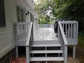 after cleaning the deck