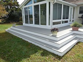 after cleaning the deck