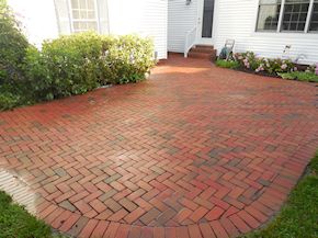after power washing the patio in Easton