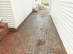 Easton Maryland patio in need of cleaning