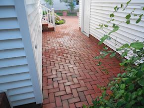 after power washing the patio in Easton