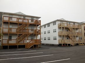 during the Ocean City pressure washing process