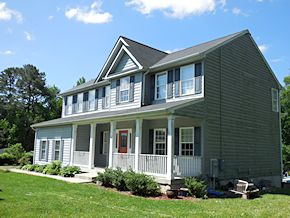 Easton before the siding cleaning