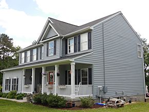 after the Easton siding cleaning process